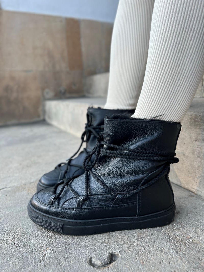 Skórzane śniegowce damskie