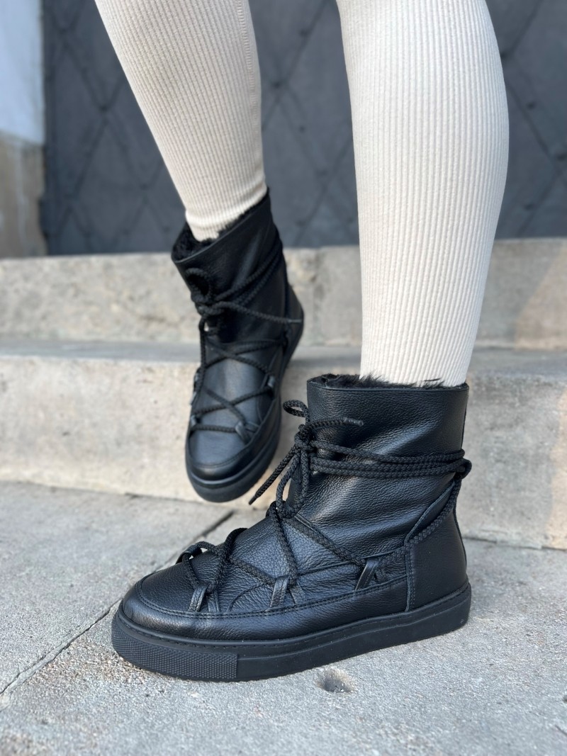 Skórzane śniegowce damskie