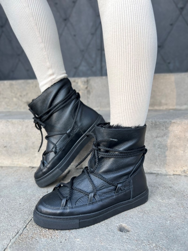 Skórzane śniegowce damskie