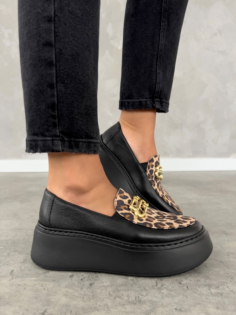 Mokasyny damskie na platformie