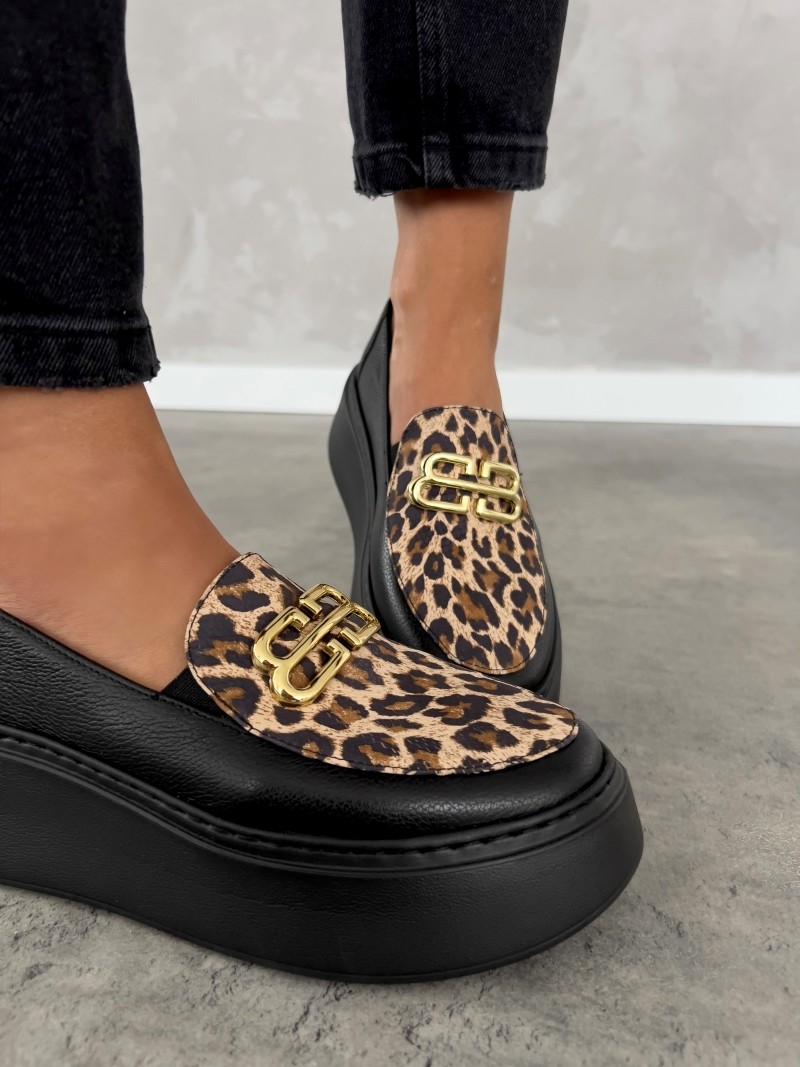 Mokasyny damskie na platformie