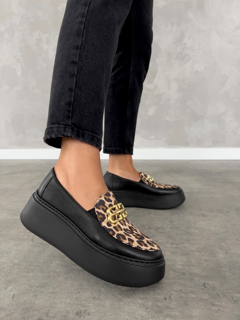 Mokasyny damskie na platformie