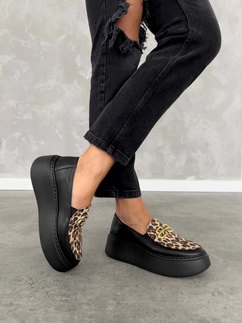 Mokasyny damskie na platformie