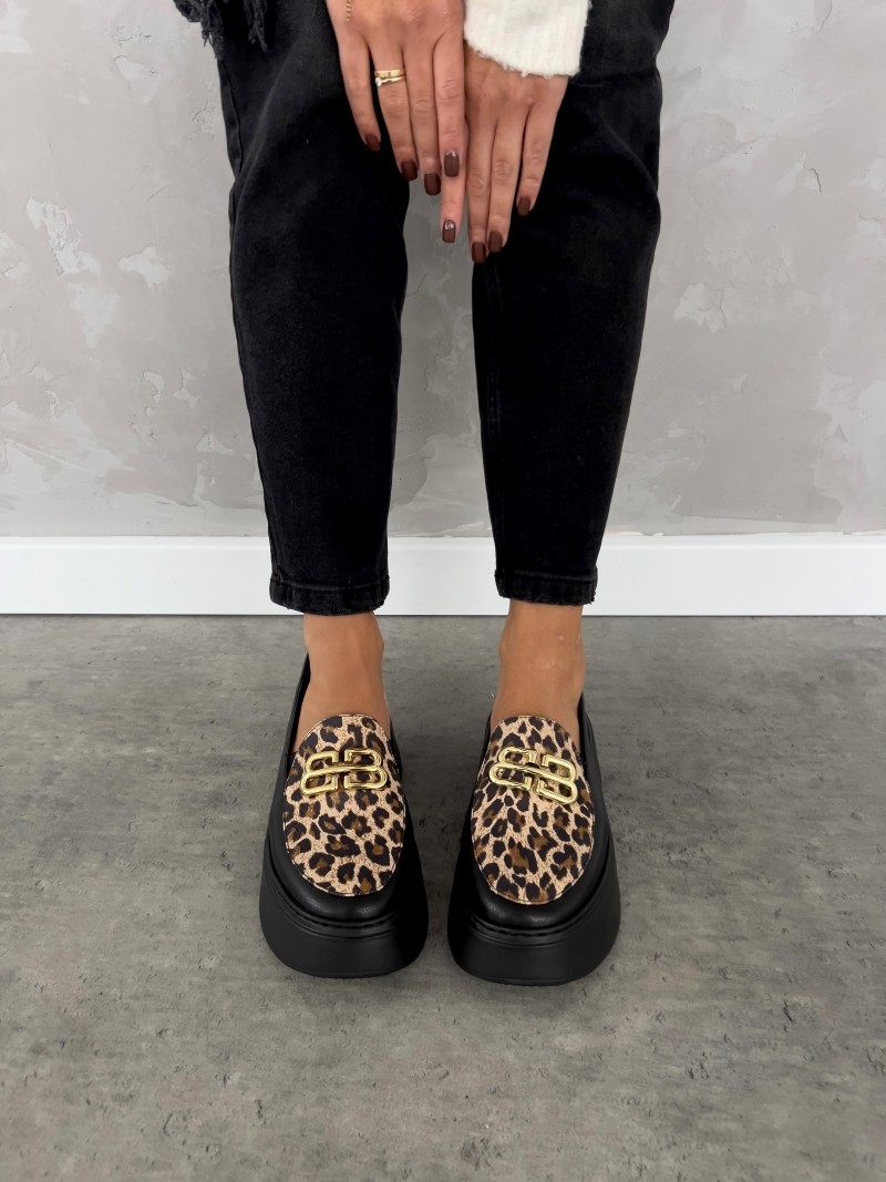 Mokasyny damskie na platformie