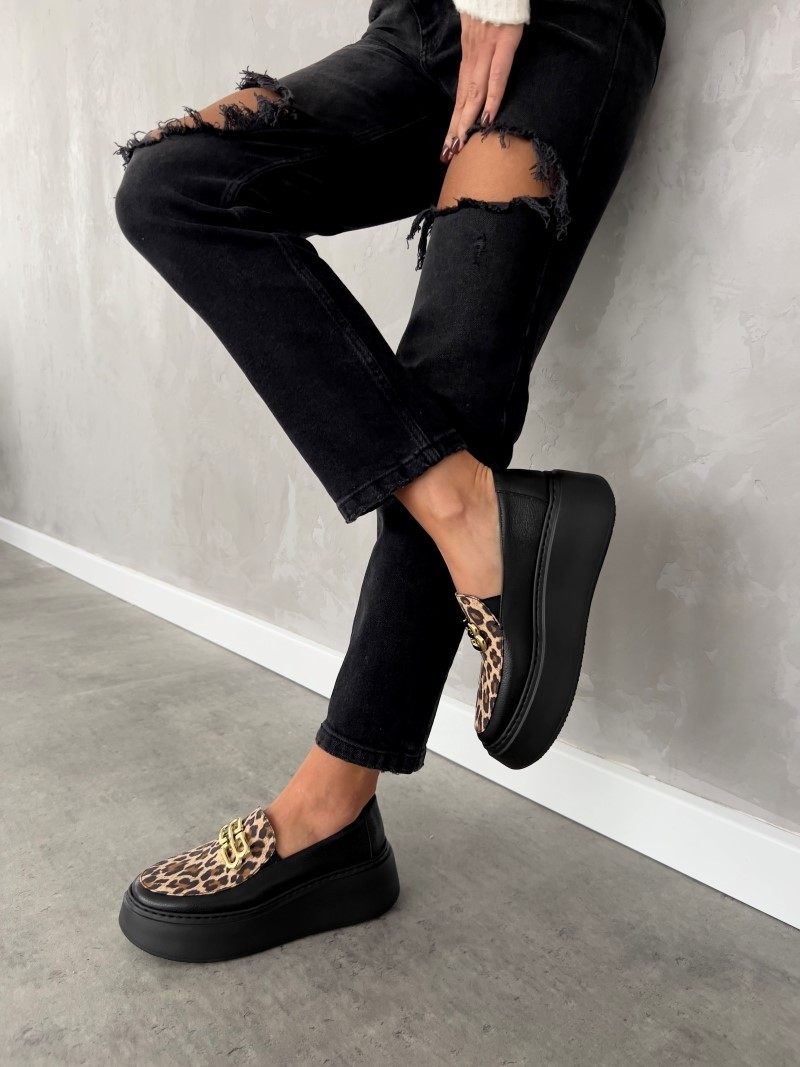 Mokasyny damskie na platformie