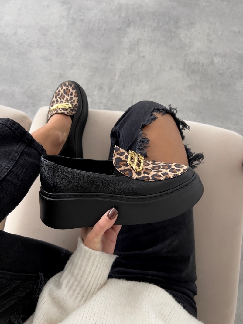 Mokasyny damskie na platformie