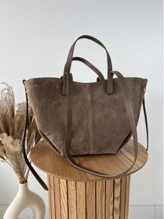 Skórzana Torebka Zamszowa...