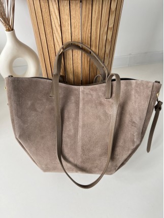 Skórzana Torebka Zamszowa...