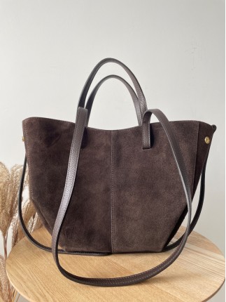 Skórzana Torebka Zamszowa...