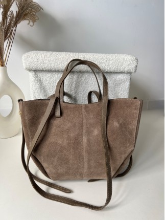 Skórzana Torebka Zamszowa...