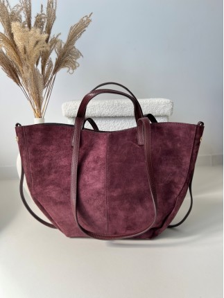 Skórzana Torebka Zamszowa...