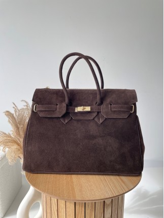 Skórzana Torebka Zamszowa...