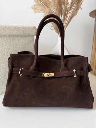 Skórzana Torebka Zamszowa...