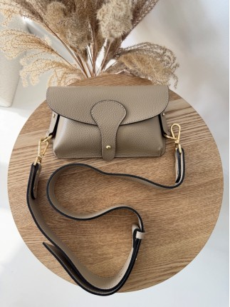 Torebka skórzana Maro Taupe