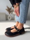 skórzane baleriny barefoot Evett Serenza czarne - polska produkcja, zero drop