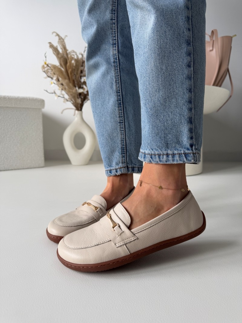 Skórzane mokasyny damskie barefoot Evett Florence - zero drop. zdrowe stopy, naturalne materiały