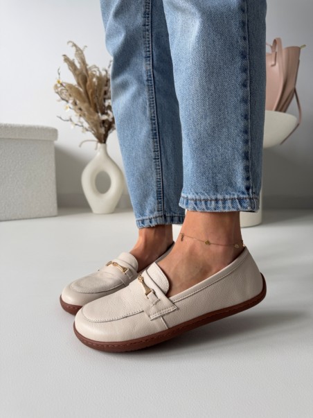 Skórzane mokasyny damskie barefoot Evett Florence - zero drop. zdrowe stopy, naturalne materiały